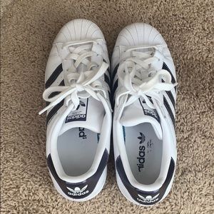 Adidas Superstars Dark Blue Accents